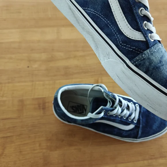 Vans Men's Blue Denim Sneakers - Picture 3 of 5